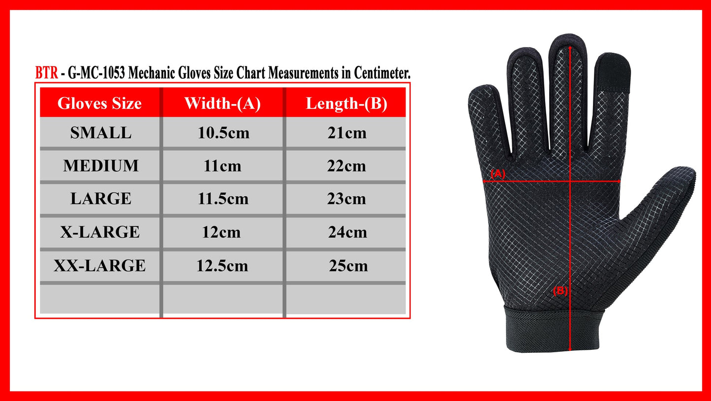 Black Mechanic Gloves for Men