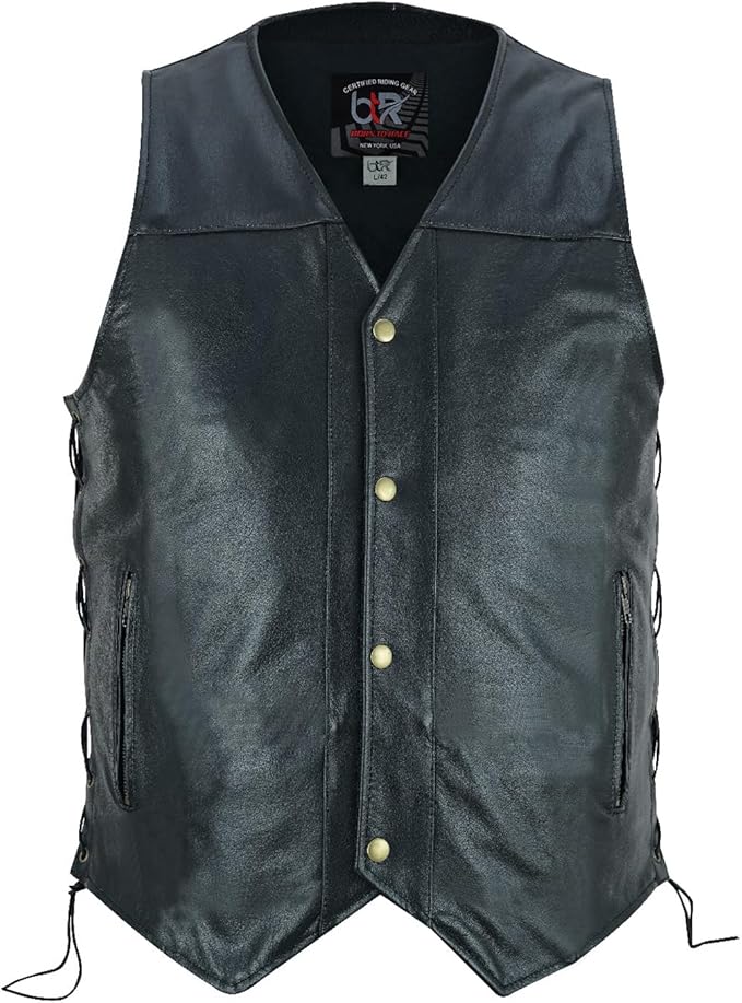 Slim Fit Leather Vest for Men