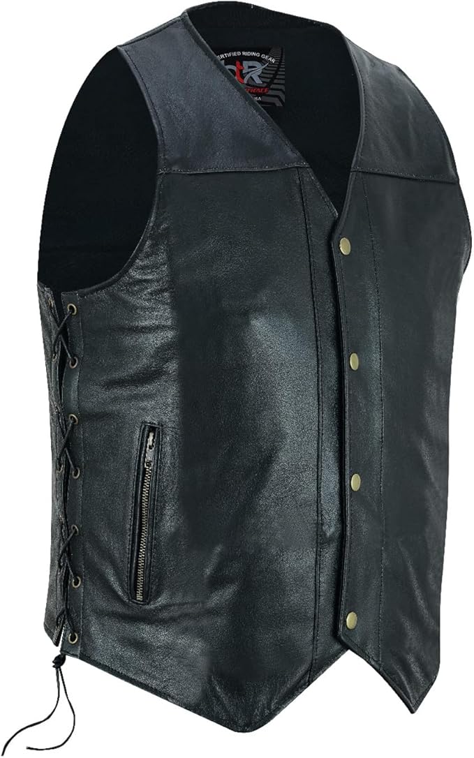 Slim Fit Leather Vest for Men