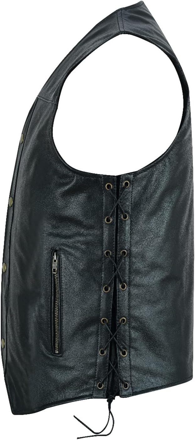 Slim Fit Leather Vest for Men