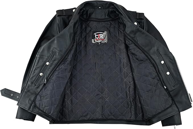 Men’s Cowhide Leather Motorcycle Jacket