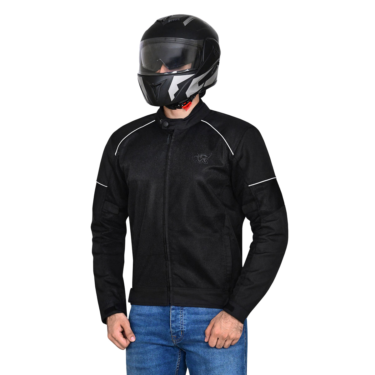 Men's Cordura Mesh Motorcycle Jacket with CE Armor Pockets