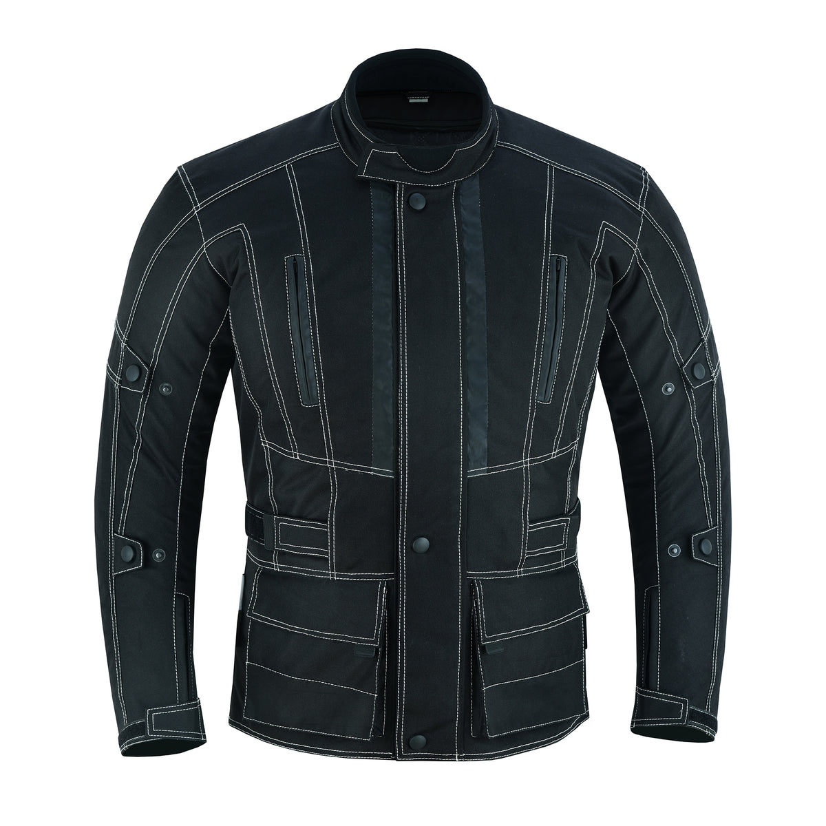 Men's Motorcycle Cordura Textile Waterproof 3/4 Armored Protectors Jacket