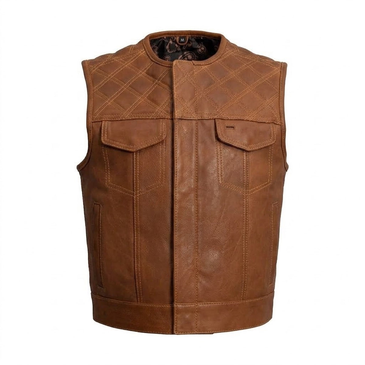 Asphalt - Men's Club Style Leather Motorcycle Vest