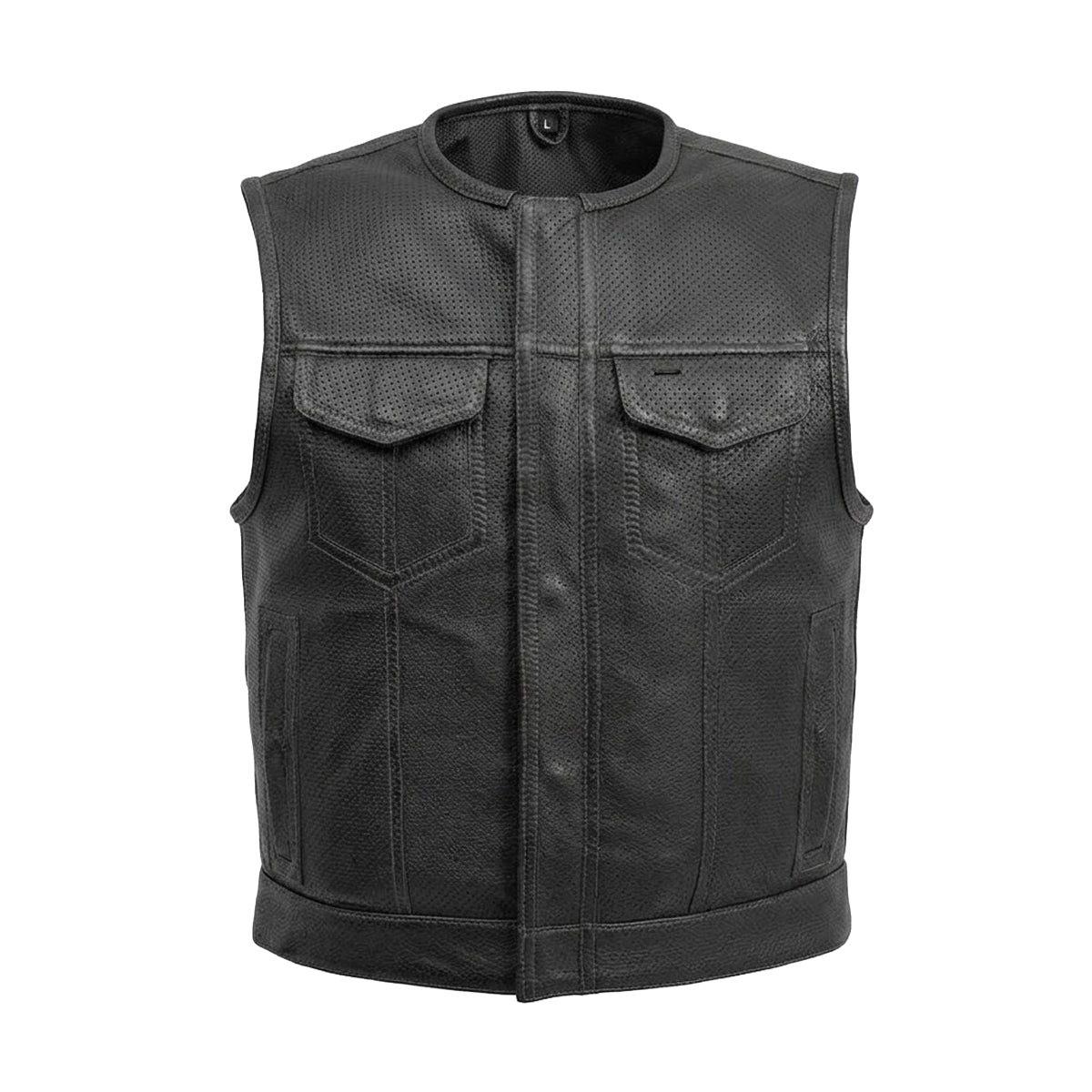 Ridewall - Men's Club Style Leather Motorcycle Vest