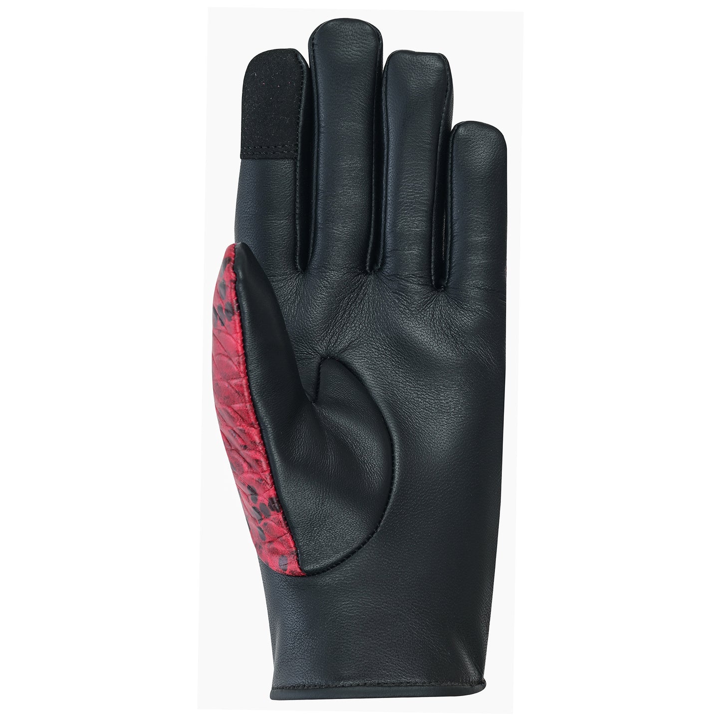 Women Python Snake Embossed Leather Dress Gloves
