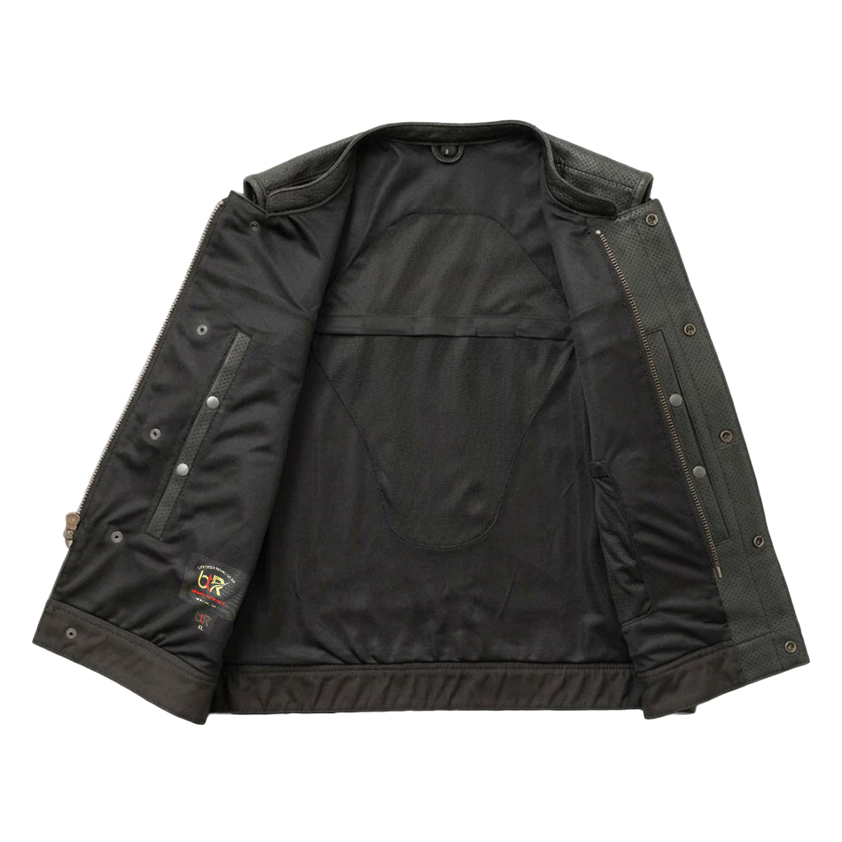 Ridewall - Men's Club Style Leather Motorcycle Vest