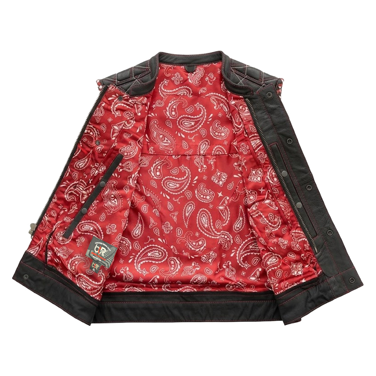 Crossfire - Men's Club Style Leather Motorcycle Vest