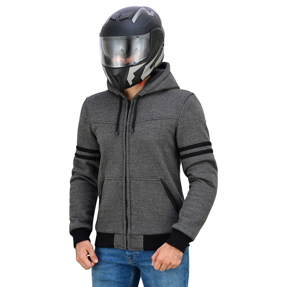 Men's CE Armored Kevlar Motorcycle Hoodie