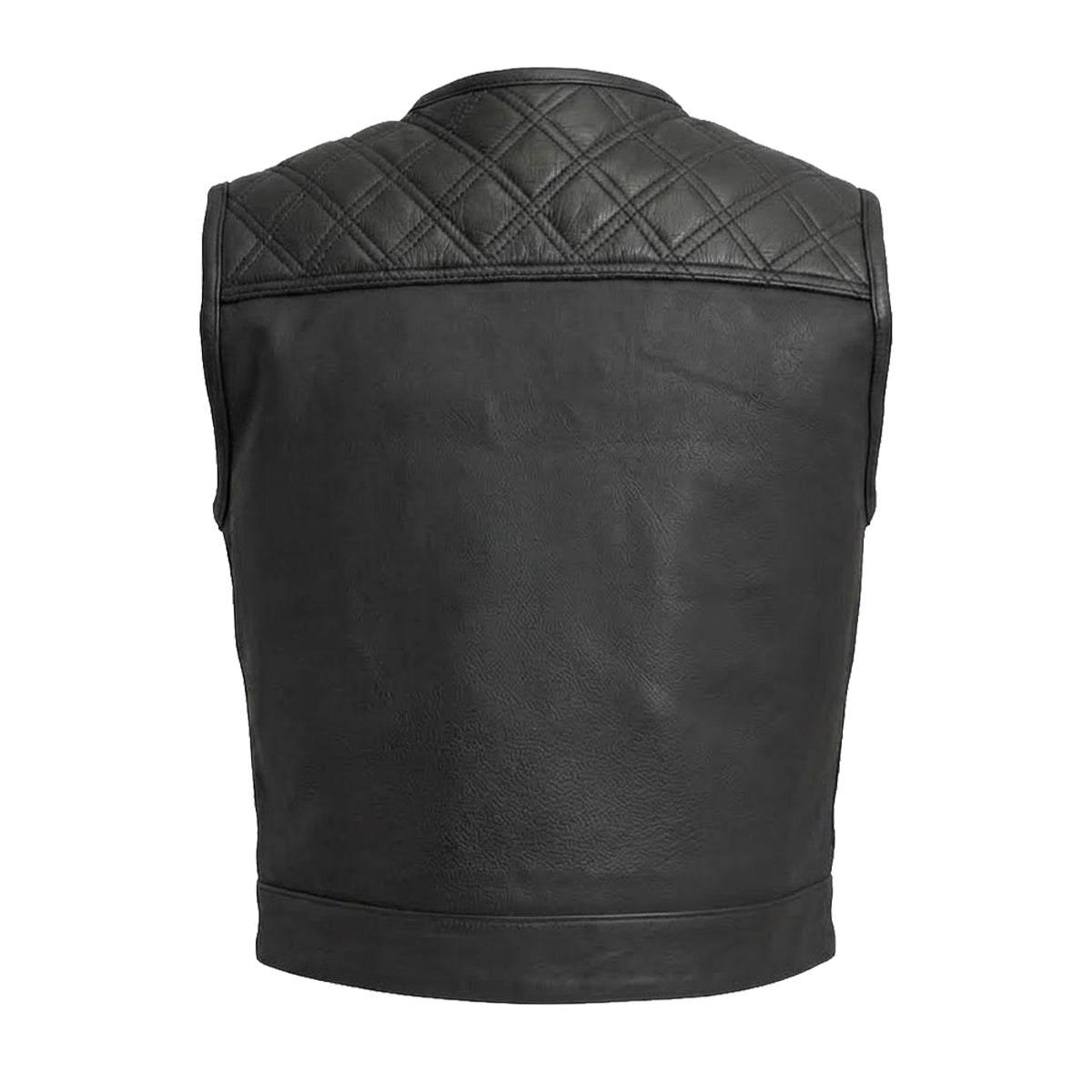 Rideplate - Men's Club Style Leather Motorcycle Vest