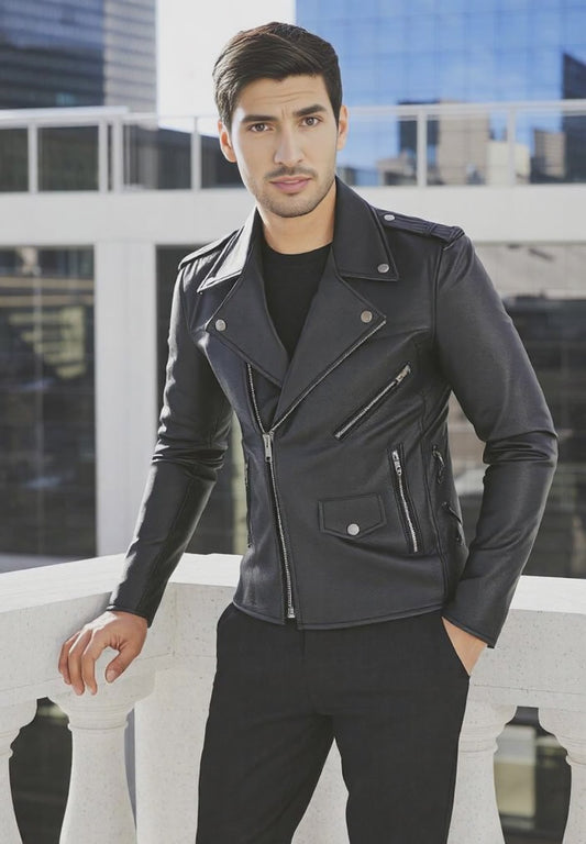 Men’s Cowhide Leather Motorcycle Jacket