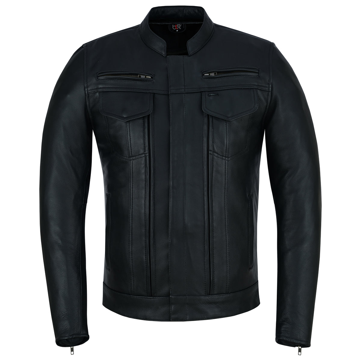 Road Phantom - Men’s Armored Leather Motorcycle Jacket