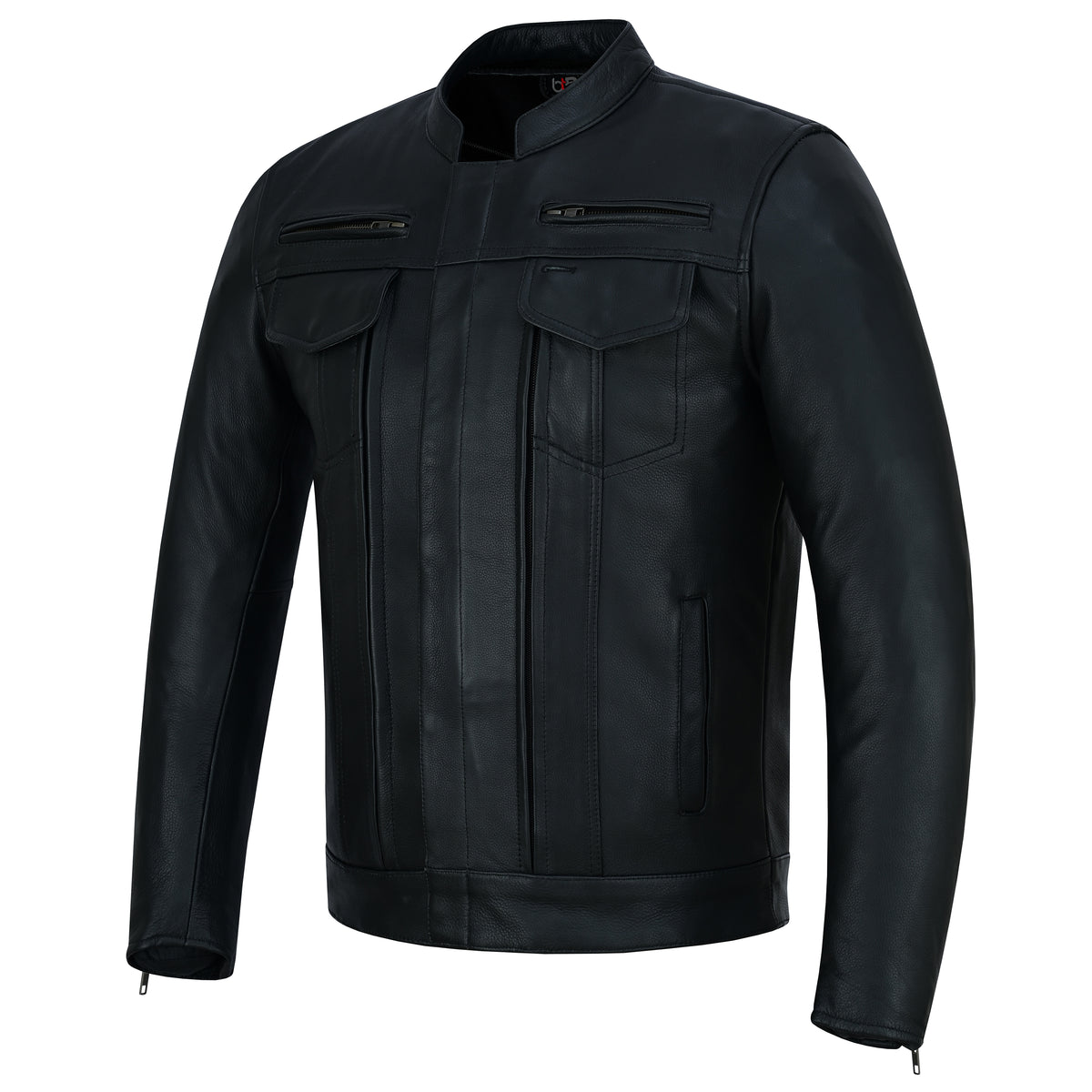 Road Phantom - Men’s Armored Leather Motorcycle Jacket