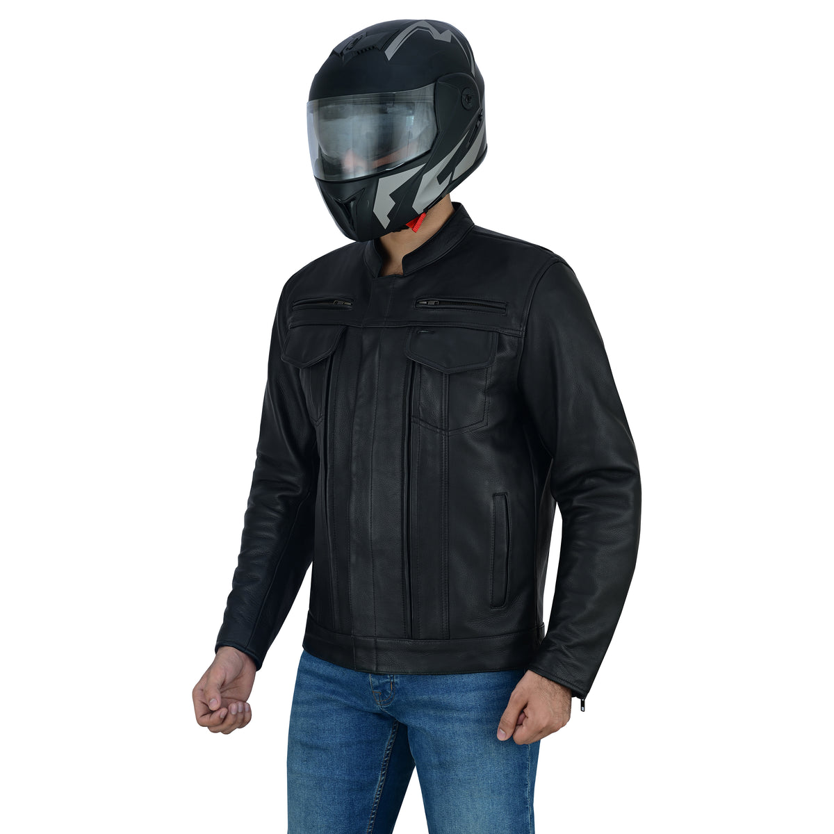 Road Phantom - Men’s Armored Leather Motorcycle Jacket