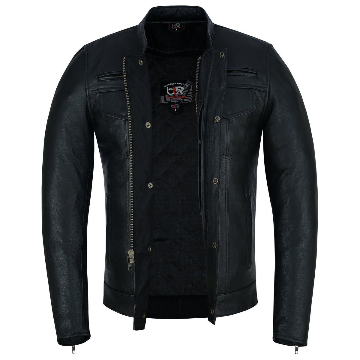 Road Phantom - Men’s Armored Leather Motorcycle Jacket