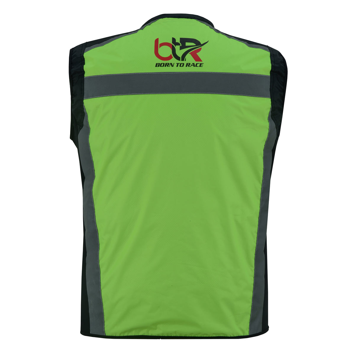 Hi-Vis Motorcycle Safety Vest with Reflective Stripes & Mesh Back