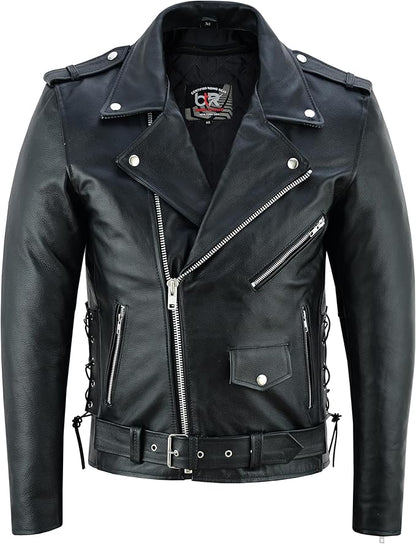 Men’s Cowhide Leather Motorcycle Jacket