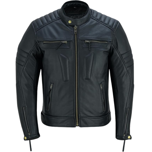 Roadstar Men's Biker Leather Motorcycle Jacket