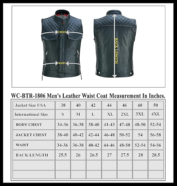 Quilted Leather Motorcycle Vest