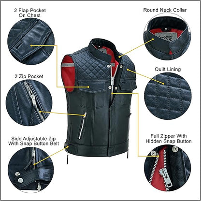 Motorcycle Club Leather Vest
