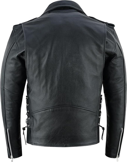 Men’s Cowhide Leather Motorcycle Jacket