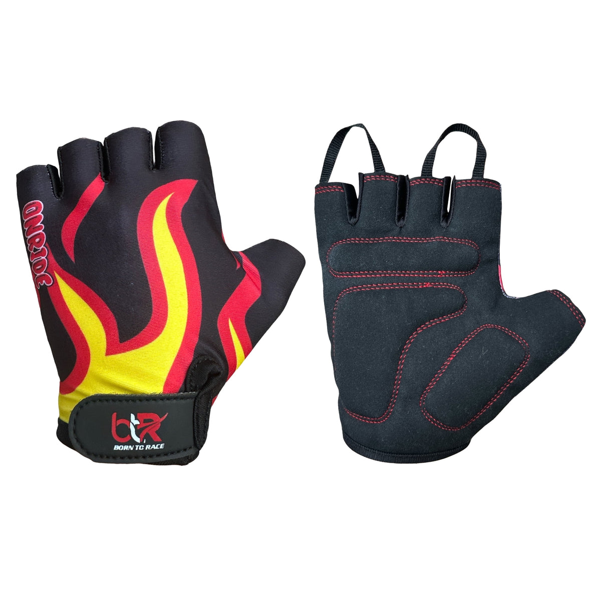 Kids Fingerless Cycling Gloves for Boys & Girls | Gel Padded Bike Gloves