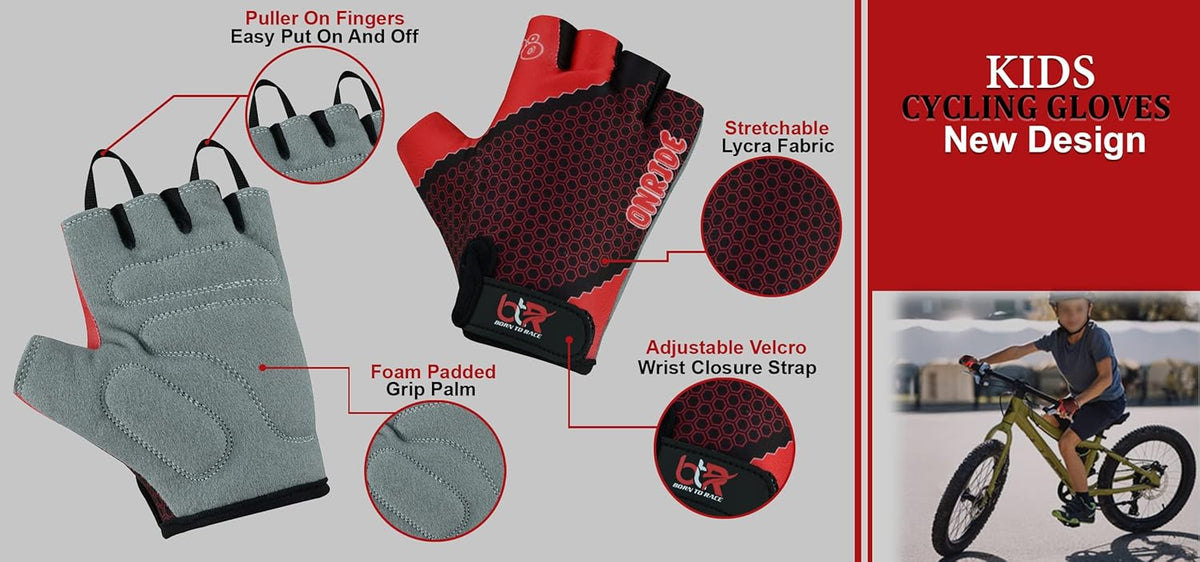 Kids Cycling Gloves for Boys & Girls