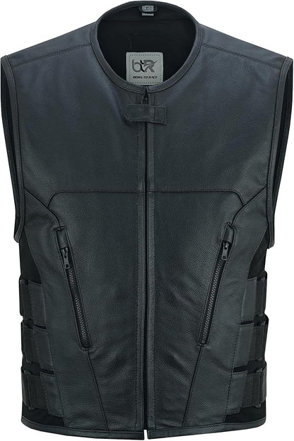 Men’s Leather Biker Vest