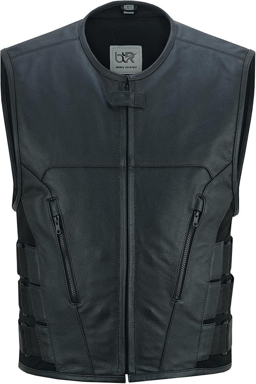 Men’s Leather Biker Vest