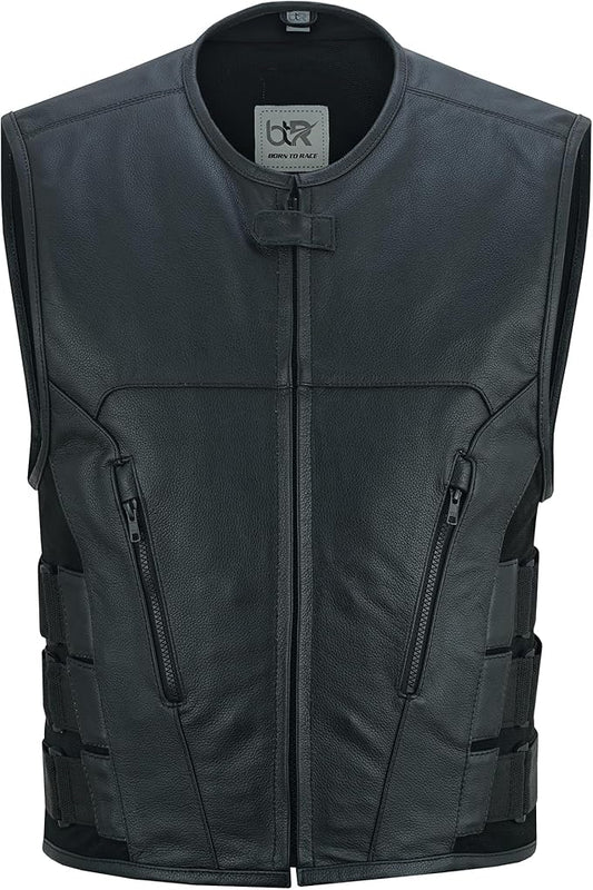 Men’s Leather Biker Vest