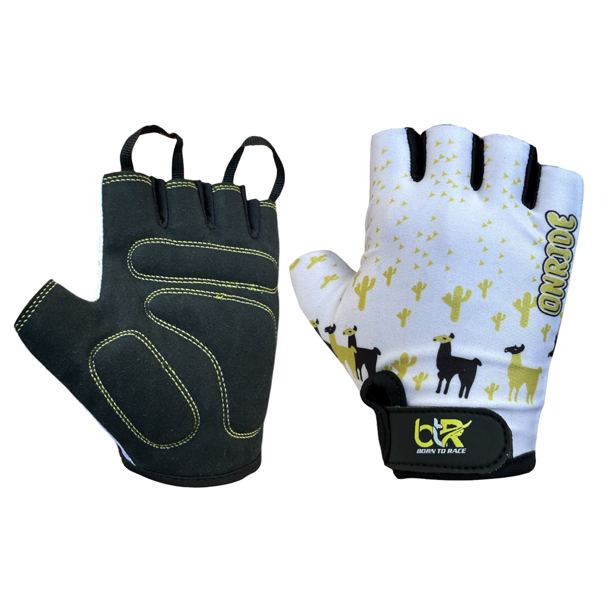 Kids Fingerless Cycling Gloves for Boys & Girls | Gel Padded Bike Gloves