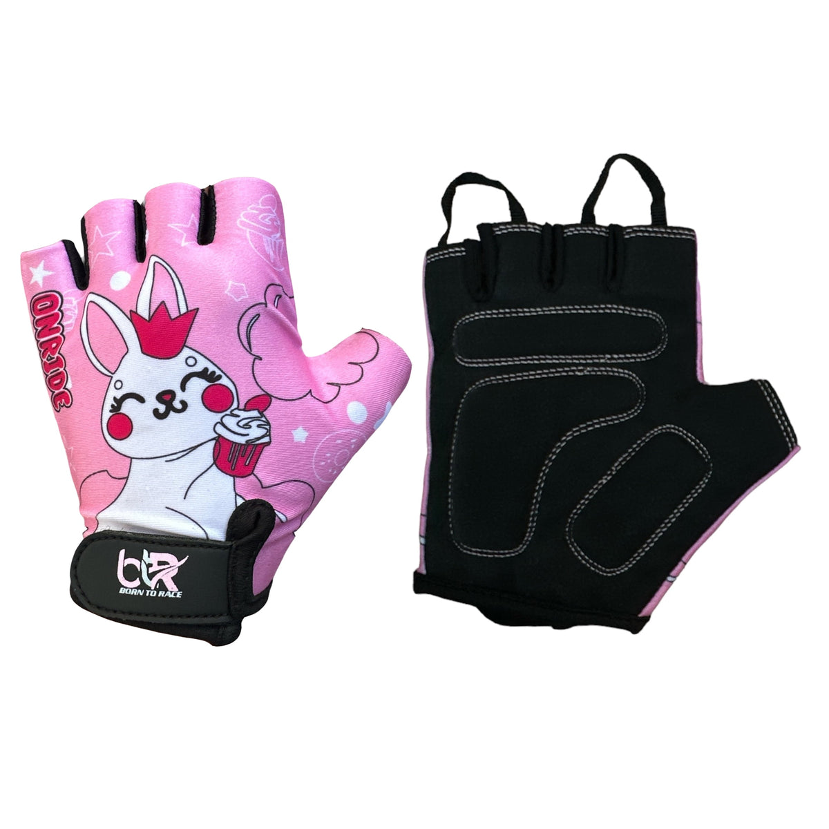 Kids Fingerless Cycling Gloves for Boys & Girls | Gel Padded Bike Gloves