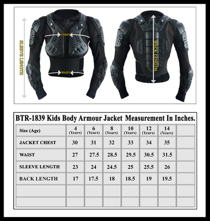 Kids Children Boys Girls Motorcycle Body Armour Jackets