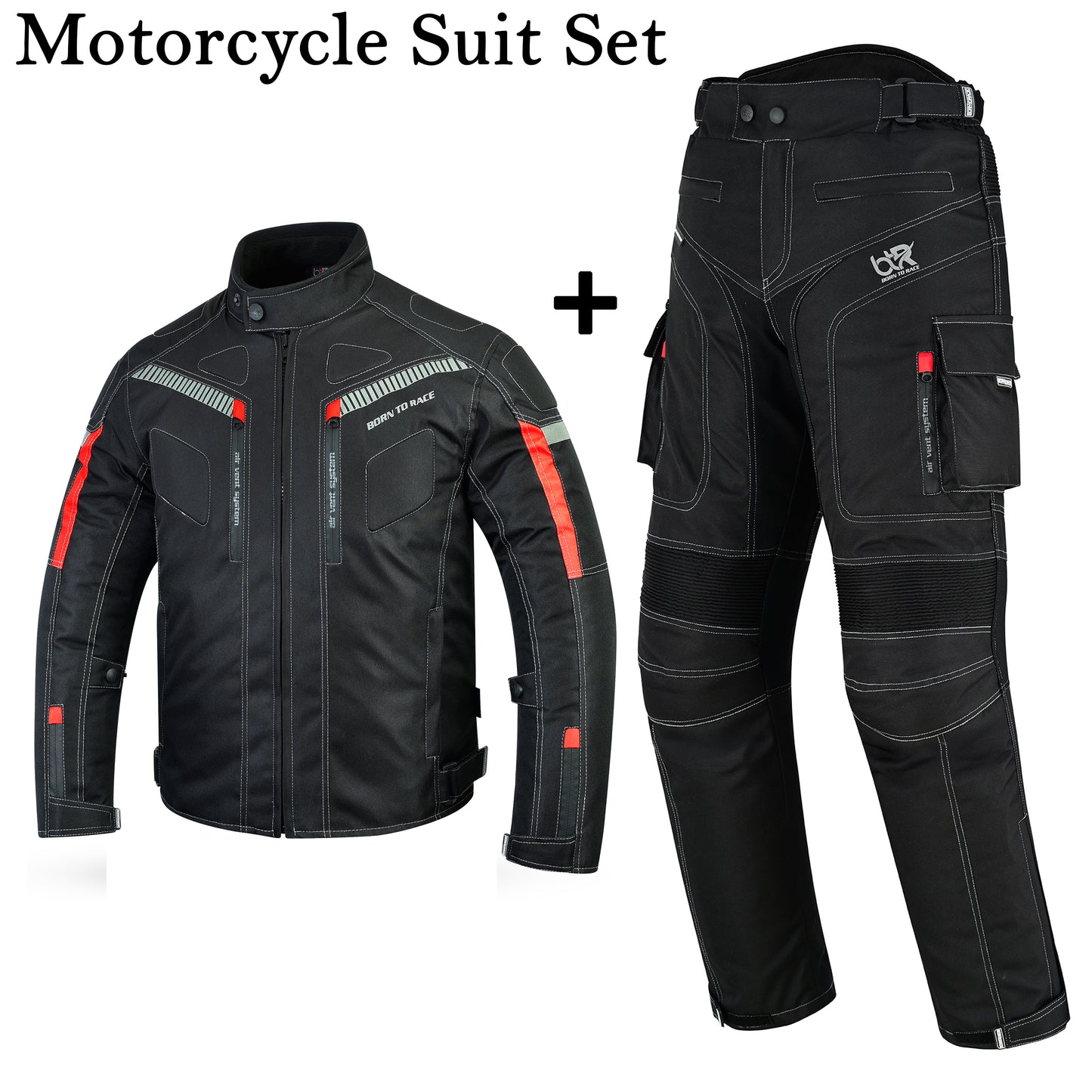 TourPro Waterproof Motorcycle Riding Suit for Men – 600D Cordura Jacket & Pants Set