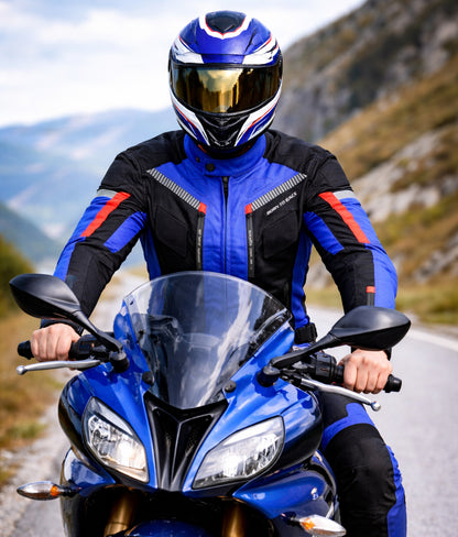 TourPro Waterproof Motorcycle Riding Suit for Men – 600D Cordura Jacket & Pants Set