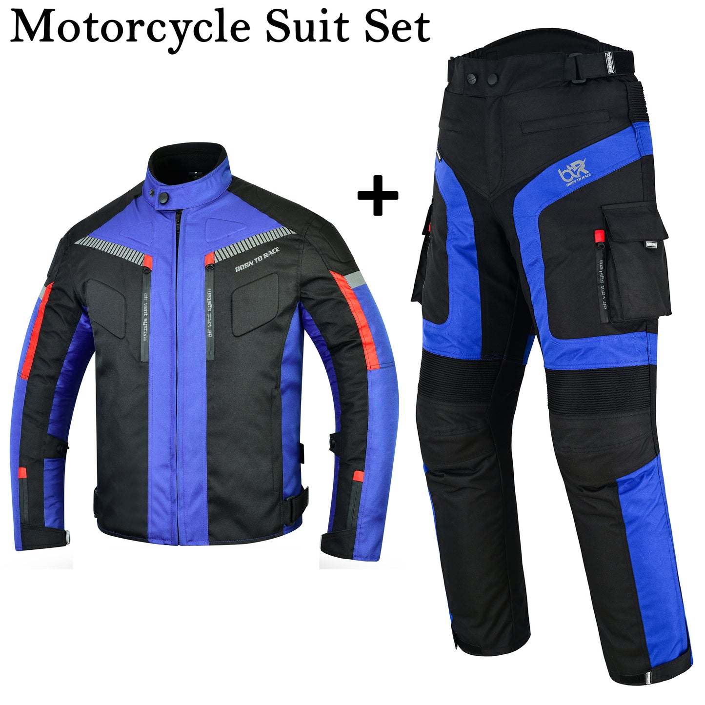 TourPro Waterproof Motorcycle Riding Suit for Men – 600D Cordura Jacket & Pants Set