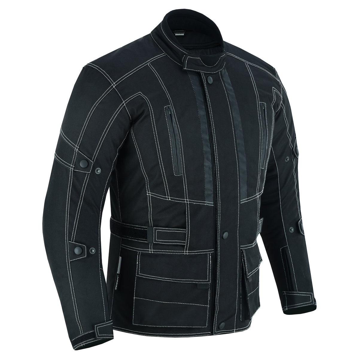 Men's Motorcycle Cordura Textile Waterproof 3/4 Armored Protectors Jacket