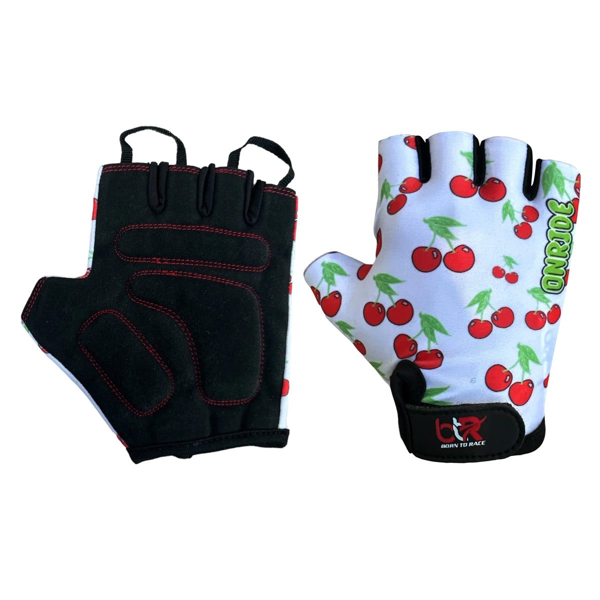 Kids Fingerless Cycling Gloves for Boys & Girls | Gel Padded Bike Gloves