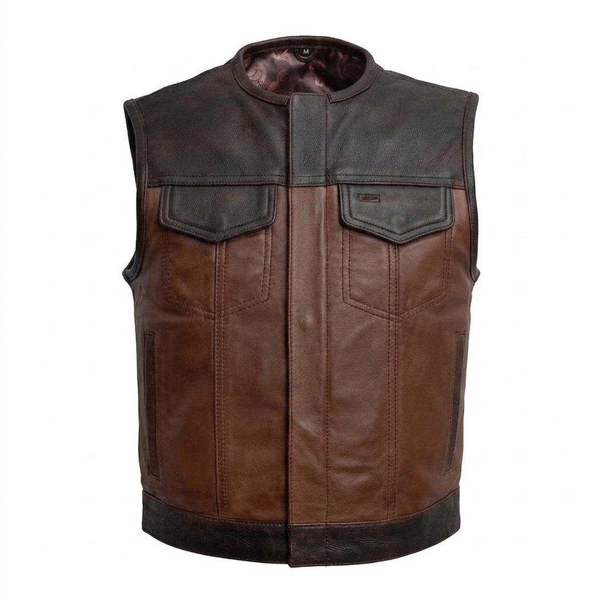 Ridgeback Heritage - Men's Club Style Leather Motorcycle Vest