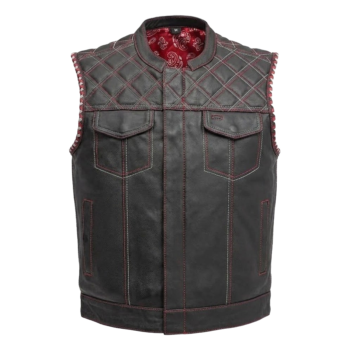 Crossfire - Men's Club Style Leather Motorcycle Vest