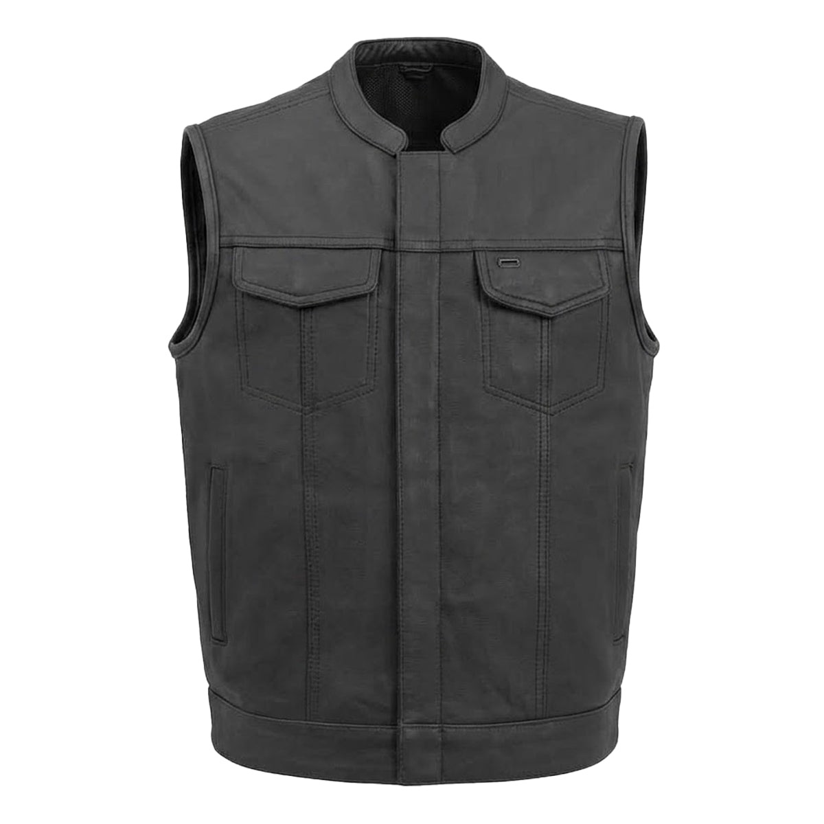 Frontier - Men's Club Style Leather Motorcycle Vest