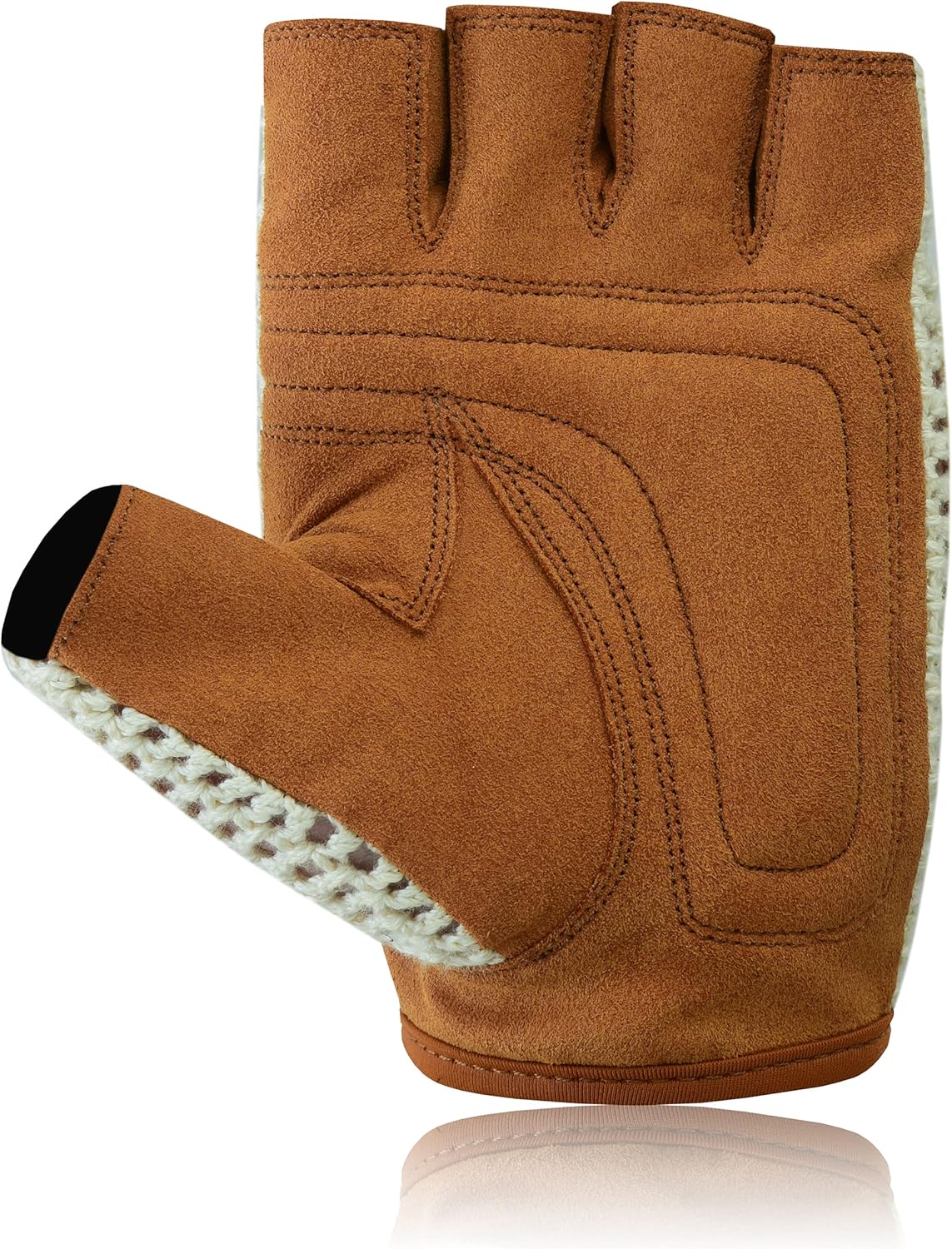 Men’s Fingerless Crochet Chauffeur Gloves – Padded Driving Gloves