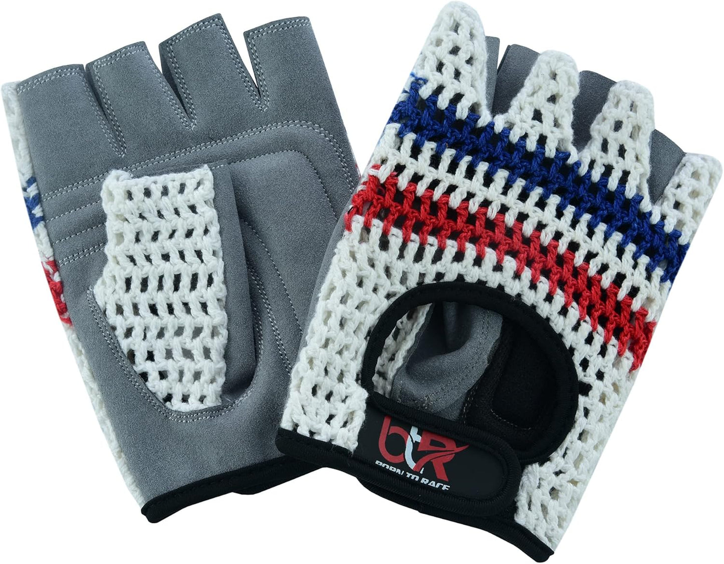 Men’s Fingerless Crochet Chauffeur Gloves – Padded Driving Gloves