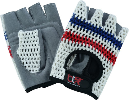 Men’s Fingerless Crochet Chauffeur Gloves – Padded Driving Gloves