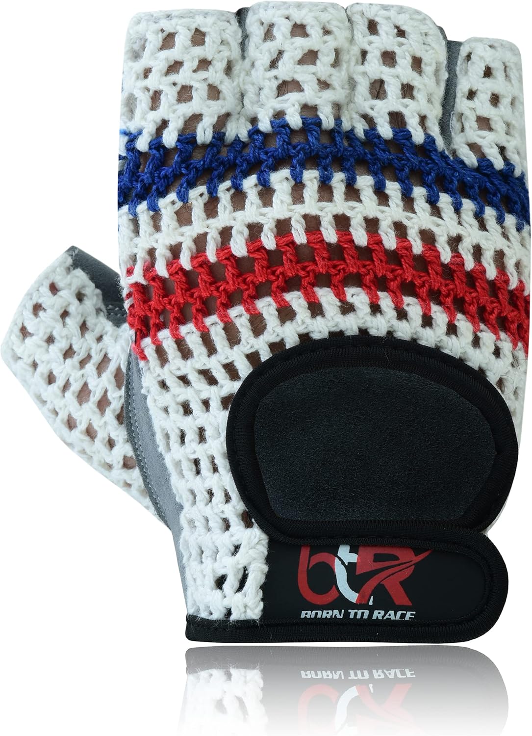 Men’s Fingerless Crochet Chauffeur Gloves – Padded Driving Gloves