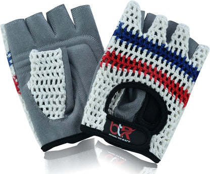 Men’s Fingerless Crochet Chauffeur Gloves – Padded Driving Gloves