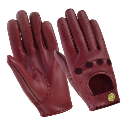 Women Leather Driving Full Finger Gloves