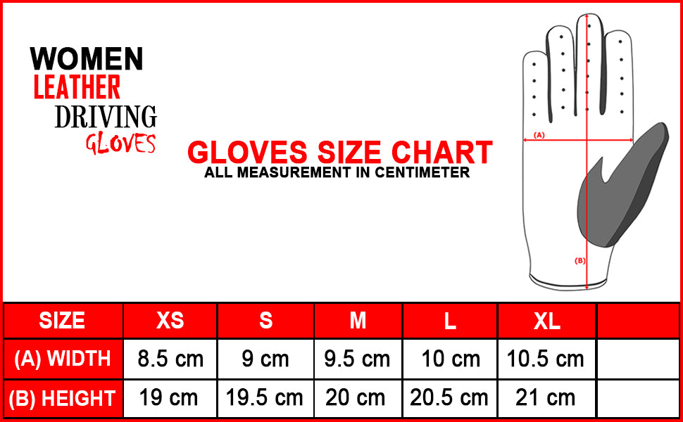 Women Leather Driving Full Finger Gloves