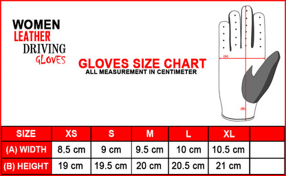 Women Leather Driving Full Finger Gloves