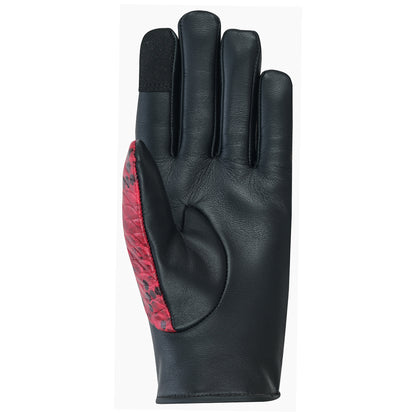 Women Python Snake Embossed Leather Dress Gloves